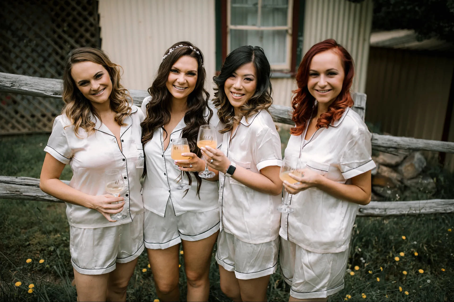 Bride and bridesmaids, Wollombi