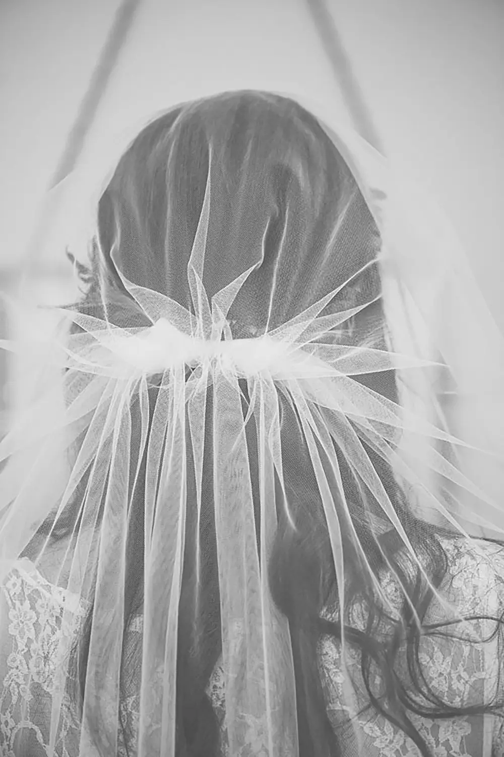 Bridal veil detail, wedding hair and makeup